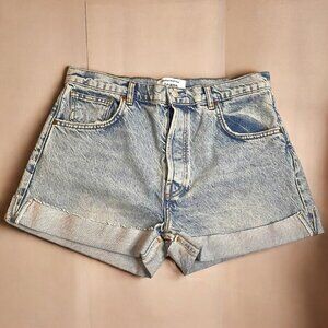 Reformation Charlie Cuffed High Rise Jean Shorts Sloane Wash Women's Size 30